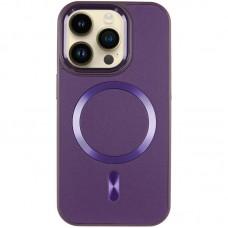Шкіряний чохол SnapCase with MagSafe для Apple iPhone 16 Pro (6.3") Dark Purple