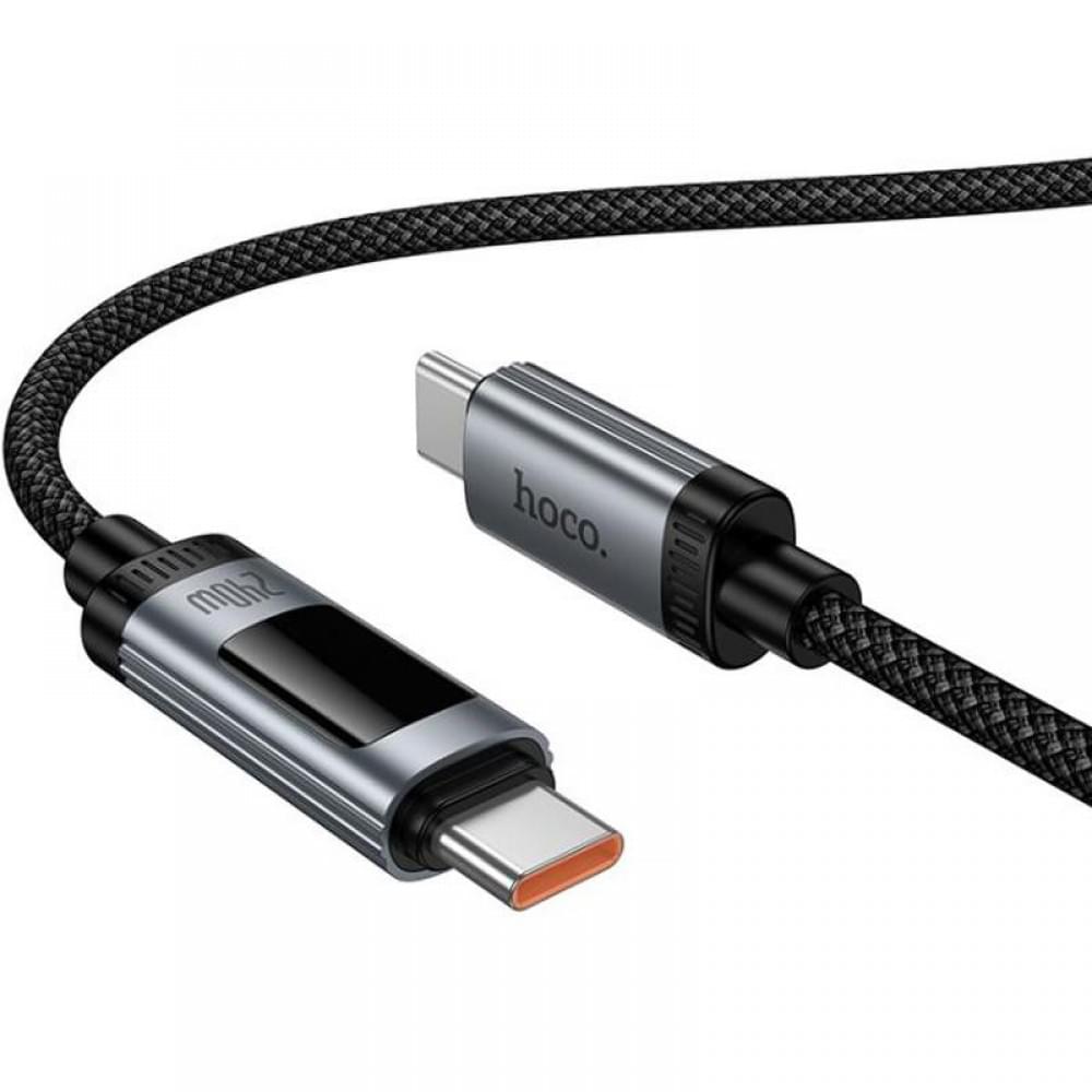 Дата кабель Hoco U148 Lord with display Type-C to Type-C 240W (1.2m) Black