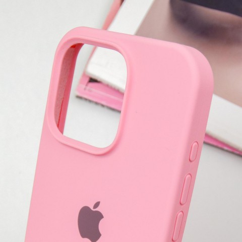 Чохол Silicone Case Full Protective (AA) для Apple iPhone 16 Pro (6.3") Рожевий / Pink