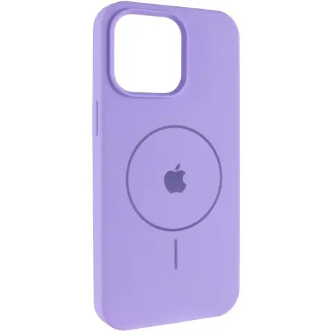 Чохол Silicone Case Full Protective (AA) V2 with MagSafe для Apple iPhone 15 (6.1") Бузковий / Dasheen