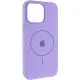 Чохол Silicone Case Full Protective (AA) V2 with MagSafe для Apple iPhone 15 (6.1") Бузковий / Dasheen