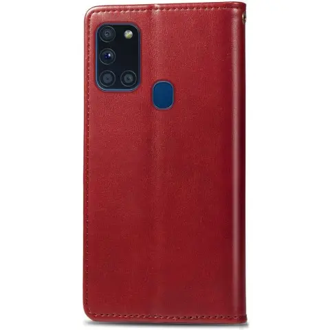 Шкіряний чохол-книжка GETMAN Gallant (PU) для Samsung Galaxy A21s Червоний