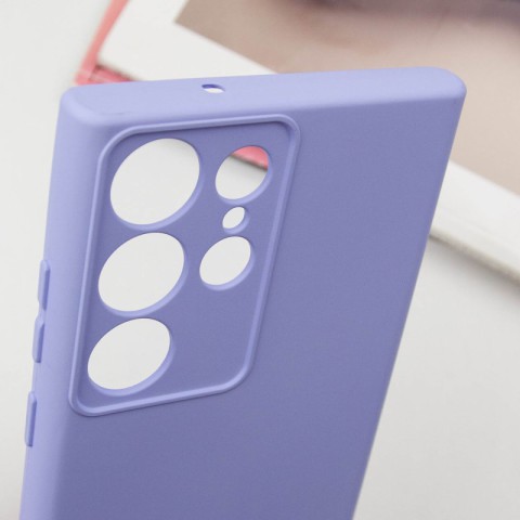 Чохол Silicone Cover Lakshmi Full Camera (AA) для Samsung Galaxy S23 Ultra Бузковий / Dasheen