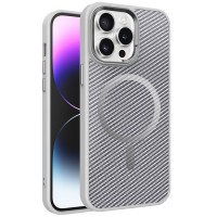 Чохол TPU+PC Carbon Mirage with MagSafe для Apple iPhone 14 Pro Max (6.7") Grey