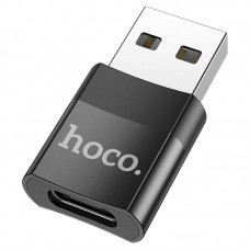 Перехідник Hoco UA17 USB Male to Type-C Female USB2.0 Чорний