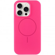 Чохол Silicone Case Full Protective (AA) NO LOGO with MagSafe для Apple iPhone 16 Pro (6.3") Рожевий / Barbie pink