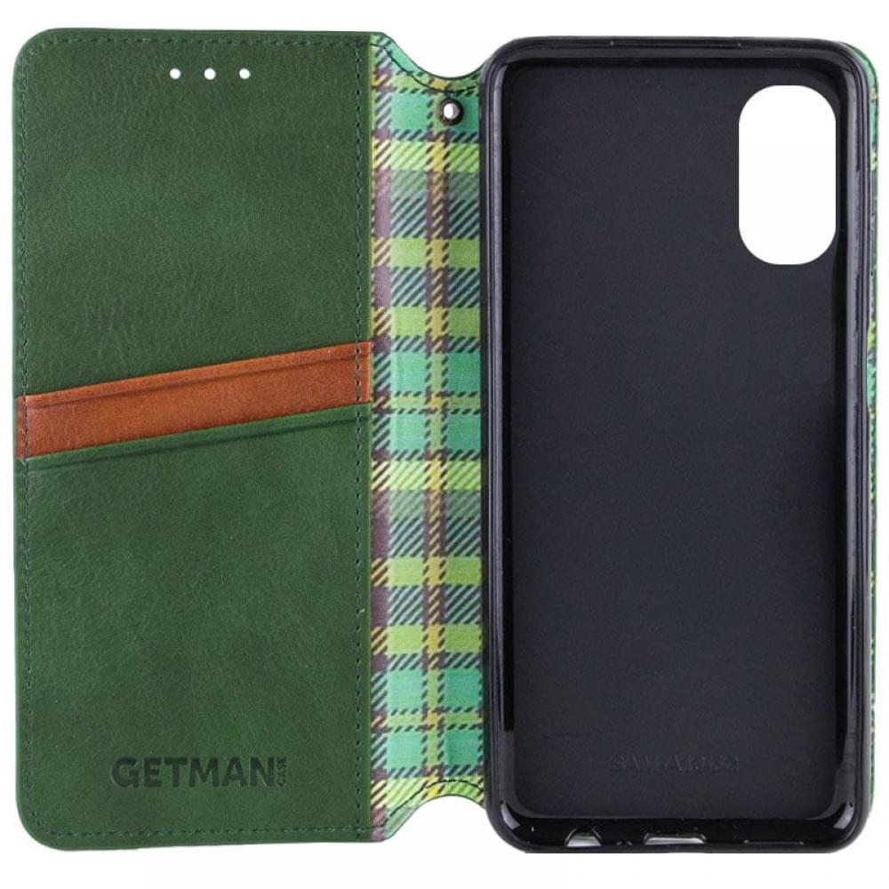 Шкіряний чохол-книжка GETMAN Cubic (PU) для Oppo A78 4G Зелений