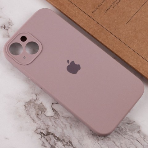 Чохол Silicone Case Full Camera Protective (AA) для Apple iPhone 15 (6.1") Сірий / Lavender