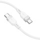 Дата кабель Hoco X109 Energy silicone Type-C to Type-C 60W (1m) White