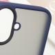 TPU+PC чохол Metal Buttons для Apple iPhone 16 (6.1") Синій