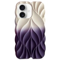 TPU чохол Leaf для Apple iPhone 16 (6.1") White / Purple