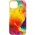 Шкіряний чохол Colour Splash with MagSafe для Apple iPhone 12 Pro Max (6.7") Yellow / Red