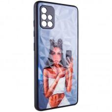 TPU+PC чохол Prisma Ladies для Samsung Galaxy A51 Black in White