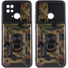 Ударостійкий чохол Camshield Serge Ring Camo для Xiaomi Redmi 10C Коричневий / Army Brown