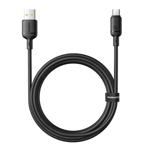 Дата кабель Baseus Silky Series OS Fast Charging USB to Type-C 100W (2m) (P10377703) Cluster Black