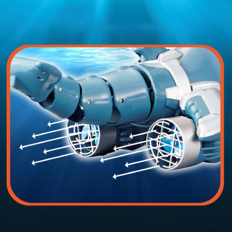 Човен на радіокеруванні SHT 3738AD Dolphin 2.4G Blue / White