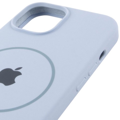 Чохол Silicone Case Full Protective (AA) with MagSafe для Apple iPhone 15 Plus (6.7") Блакитний / Lilac Blue