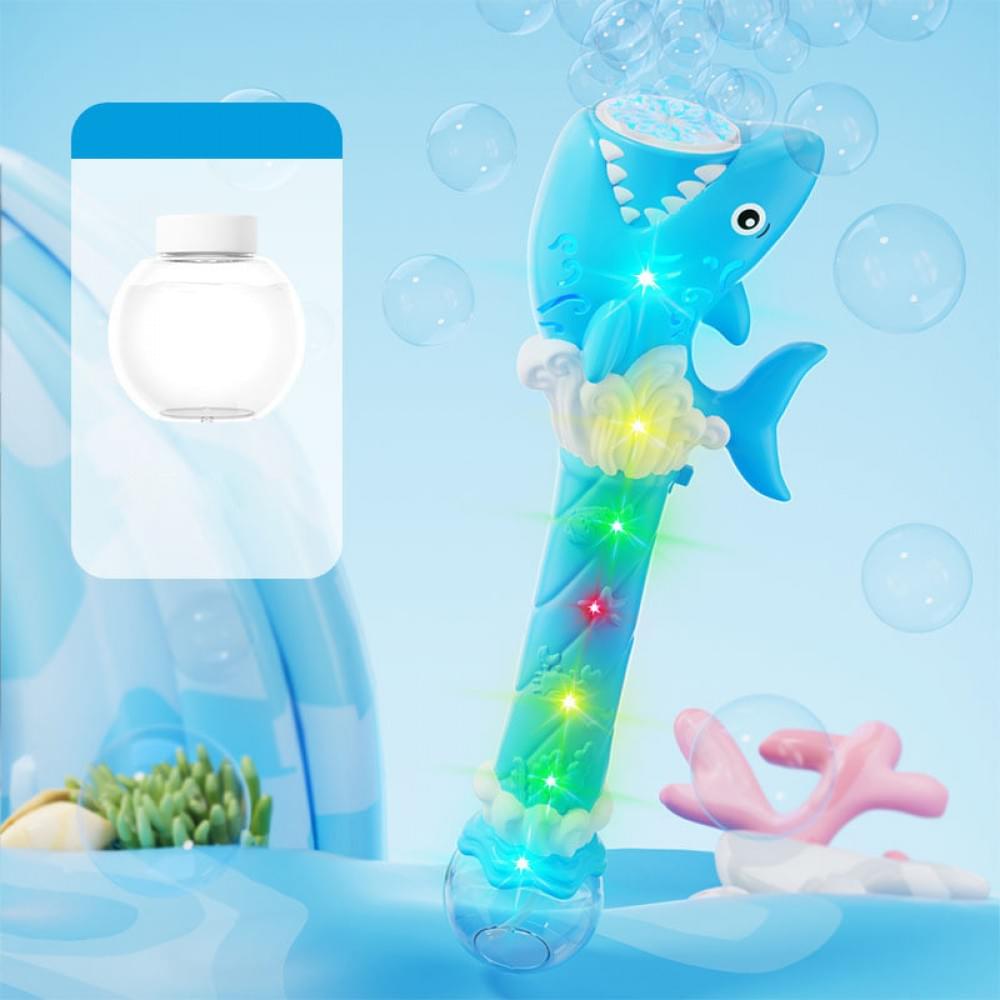 Пістолет з мильними бульбашками H038 Shark + bottle 50ml Light Blue