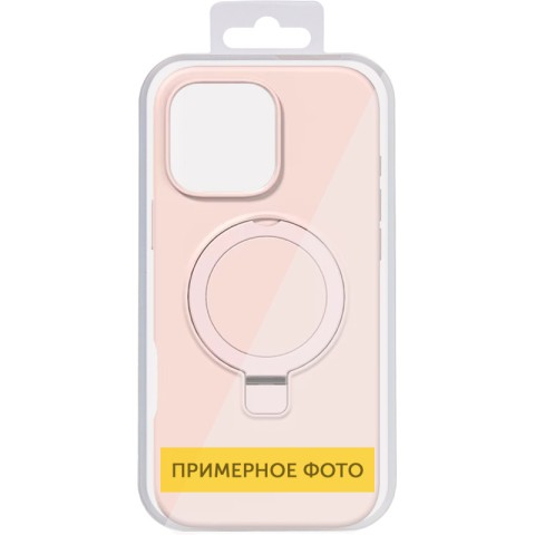 Чохол Silicone Case Full Protective NO LOGO with Ring для Apple iPhone 16e (6.1") Pink