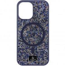 TPU чохол Bling World Rock Diamond with MagSafe для Apple iPhone 12 Pro / 12 (6.1") Navy Blue