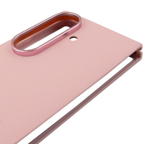 Шкіряний чохол Leather Case (AAA) для Samsung Galaxy Z Fold7 Pink