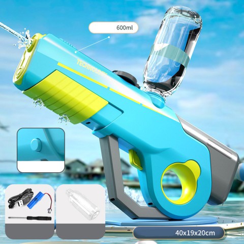 Водяний акумуляторний автомат Water Gun 8002C (600ml) with lithium battery Blue / Yellow