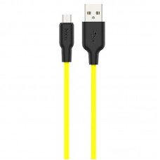 Дата кабель Hoco X21 Plus Silicone MicroUSB Cable (1m) Black / Yellow