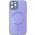 Чохол TPU+Glass Sapphire Midnight with MagSafe для Apple iPhone 15 Pro (6.1") Бузковий / Dasheen