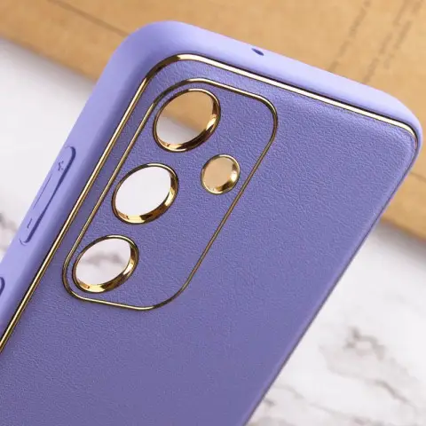 Шкіряний чохол Xshield для Samsung Galaxy S23 Бузковий / Dasheen