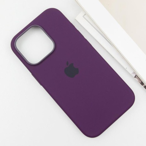 Чохол Silicone case (AAA) with Magsafe and Animation (button) для Apple iPhone 16 Pro Max (6.9") Plum