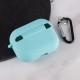 Силіконовий футляр з мікрофіброю для навушників Airpods Pro Бірюзовий / Marine Green