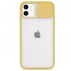Чохол Camshield mate TPU зі шторкою для камери для Apple iPhone 11 (6.1") Жовтий