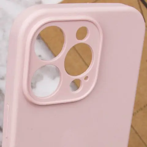 Чохол Silicone Case Full Camera Protective (AA) NO LOGO для Apple iPhone 16 Pro (6.3") Рожевий / Chalk Pink