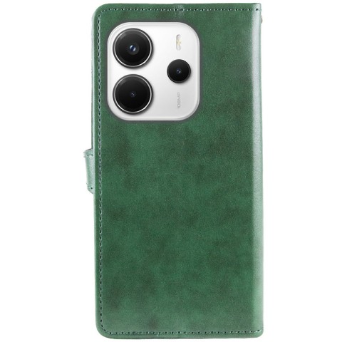 Шкіряний чохол-книжка GETMAN Gallant (PU) для Xiaomi Redmi Note 14 4G (Europe version) Зелений