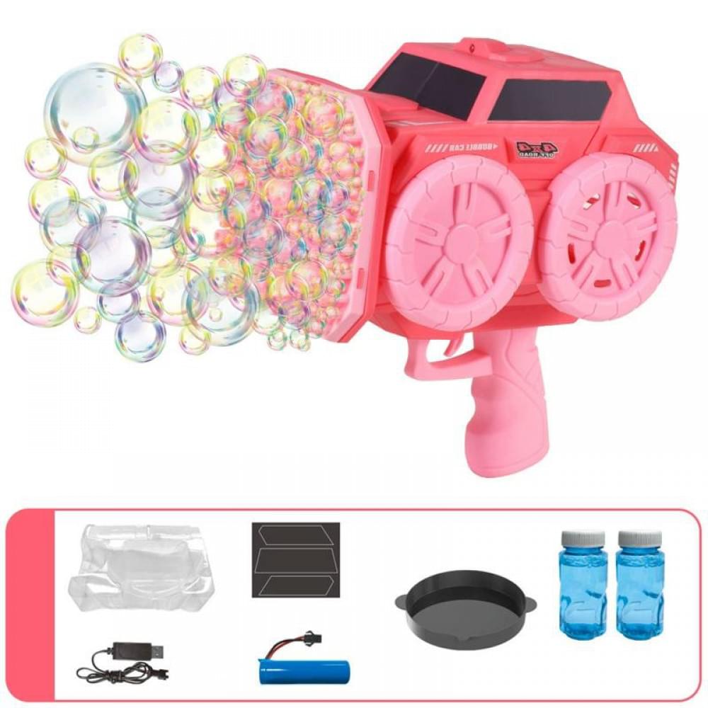 Пістолет з мильними бульбашками SHT KB1294 Car на 139 отворів + 2xbottle 60ml Pink