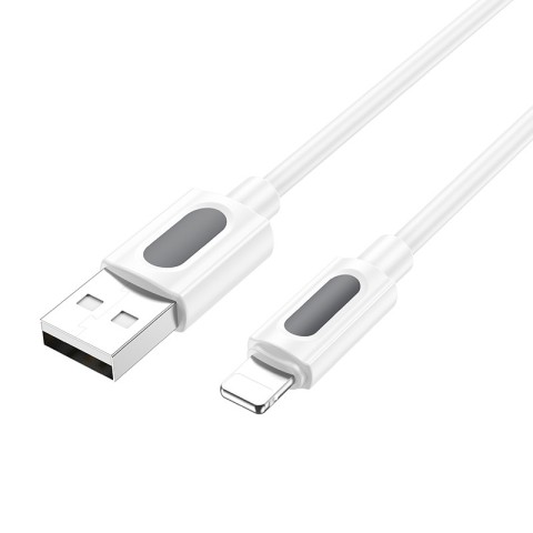 Дата кабель Borofone BX114 Structure USB to Lightning 2.4A (1m) White