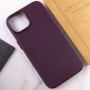 Шкіряний чохол Leather Case (AA Plus) with MagSafe для Apple iPhone 12 Pro / 12 (6.1") Dark Cherry