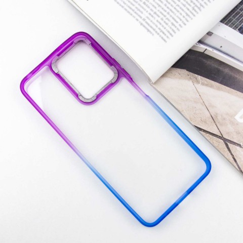 Чохол TPU+PC Fresh sip series для Xiaomi Redmi Note 12 4G Синій / Фіолетовий