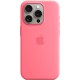 Чохол Silicone case (AAA) with Magsafe and Animation для Apple iPhone 15 Pro (6.1") Рожевий / Pink