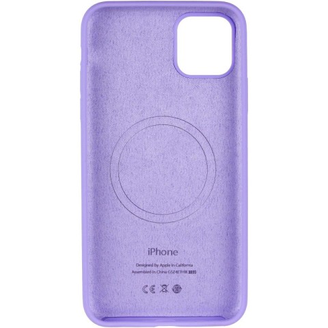 Чохол Silicone Case Full Protective (AA) with MagSafe для Apple iPhone 11 Pro Max (6.5") Бузковий / Dasheen