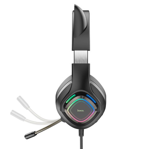 Накладні навушники Hoco W107 Cute cat (USB+3.5mm/2m) Elf Cat