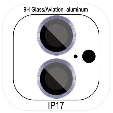 Захисне скло Metal Classic на камеру (у упак.) для Apple iPhone 17 (6.3") Блакитний / Light Blue