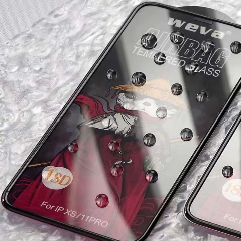 Захисне 2.5D скло Weva AirBag (тех.пак) для Apple iPhone 11 Pro / X / XS (5.8") Чорний