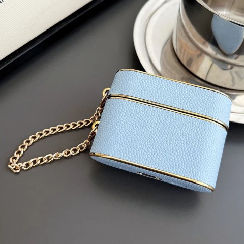 Шкіряний футляр Suitcase для навушників AirPods 3 Blue
