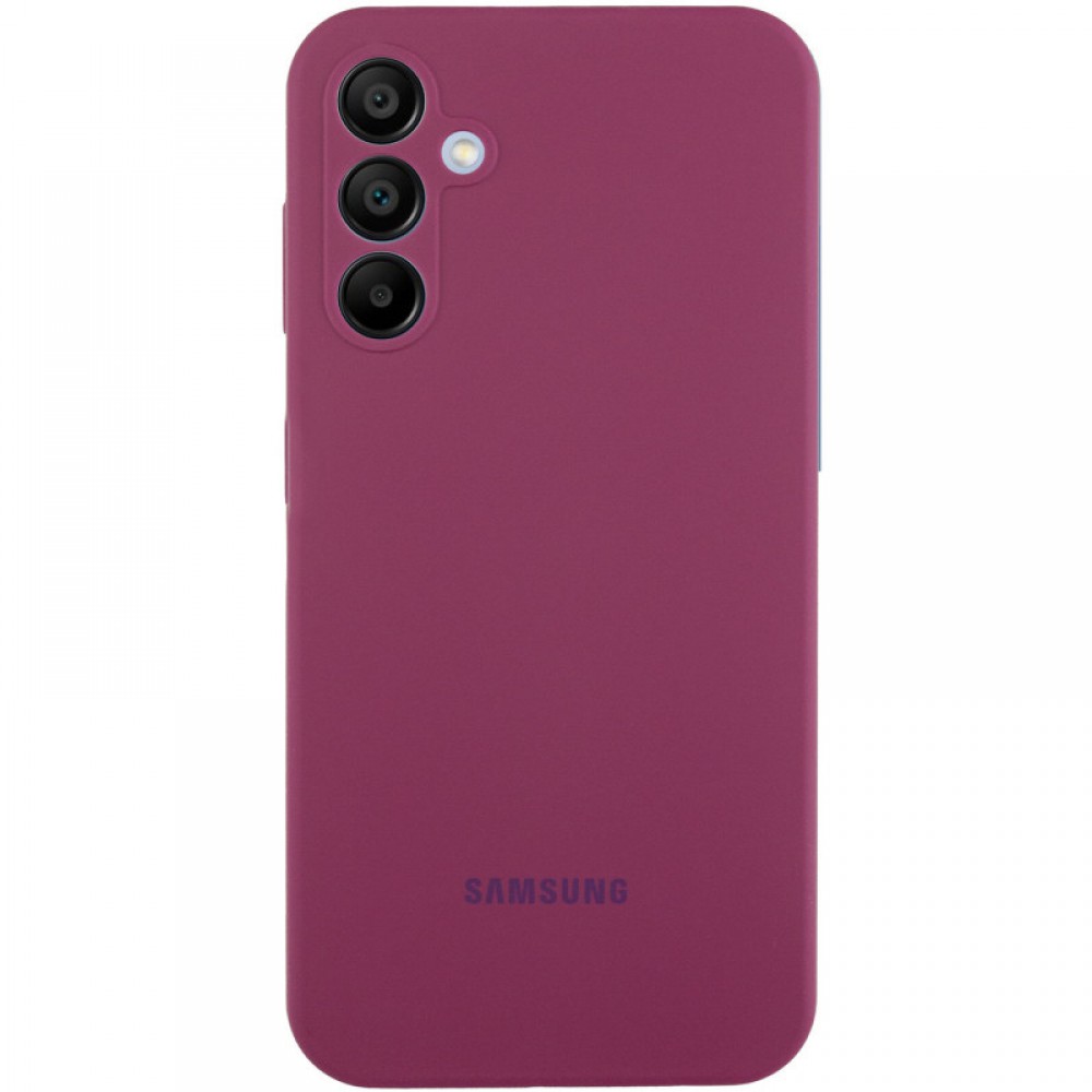 Чохол Silicone Cover Lakshmi Full Camera (AAA) with Logo для Samsung Galaxy S24+ Бордовий / Plum