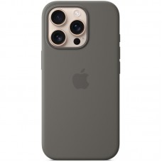 Чохол Silicone case (AAA) full with Magsafe and Animation для Apple iPhone 16 Pro Max (6.9") Stone Grey