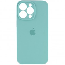 Чохол Silicone Case Full Camera Protective (AA) для Apple iPhone 15 Pro (6.1") Бірюзовий / Marine Green