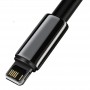 Дата кабель Baseus Tungsten Gold USB to Lightning Cable 2.4A (1m) (CALWJ-0) Black