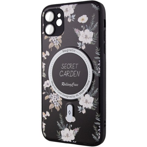 TPU+PC чохол Secret Garden with MagSafe для Apple iPhone 12 (6.1") Black