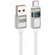 Дата кабель Hoco U137 Line with display USB to Type-C 5A/66W (1.2m) White